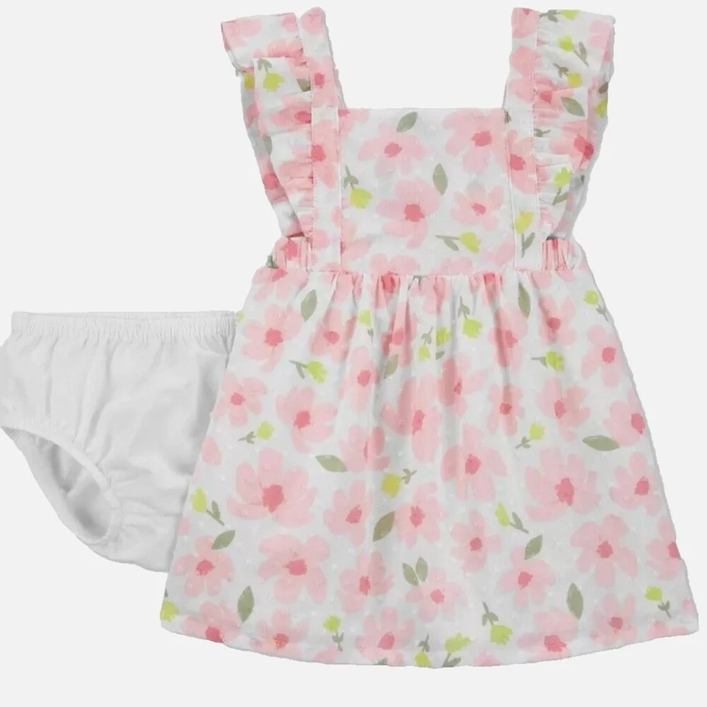 NWT Just One You by Carter’s Baby Girl Floral Dress & Diaper Cover Set 18M